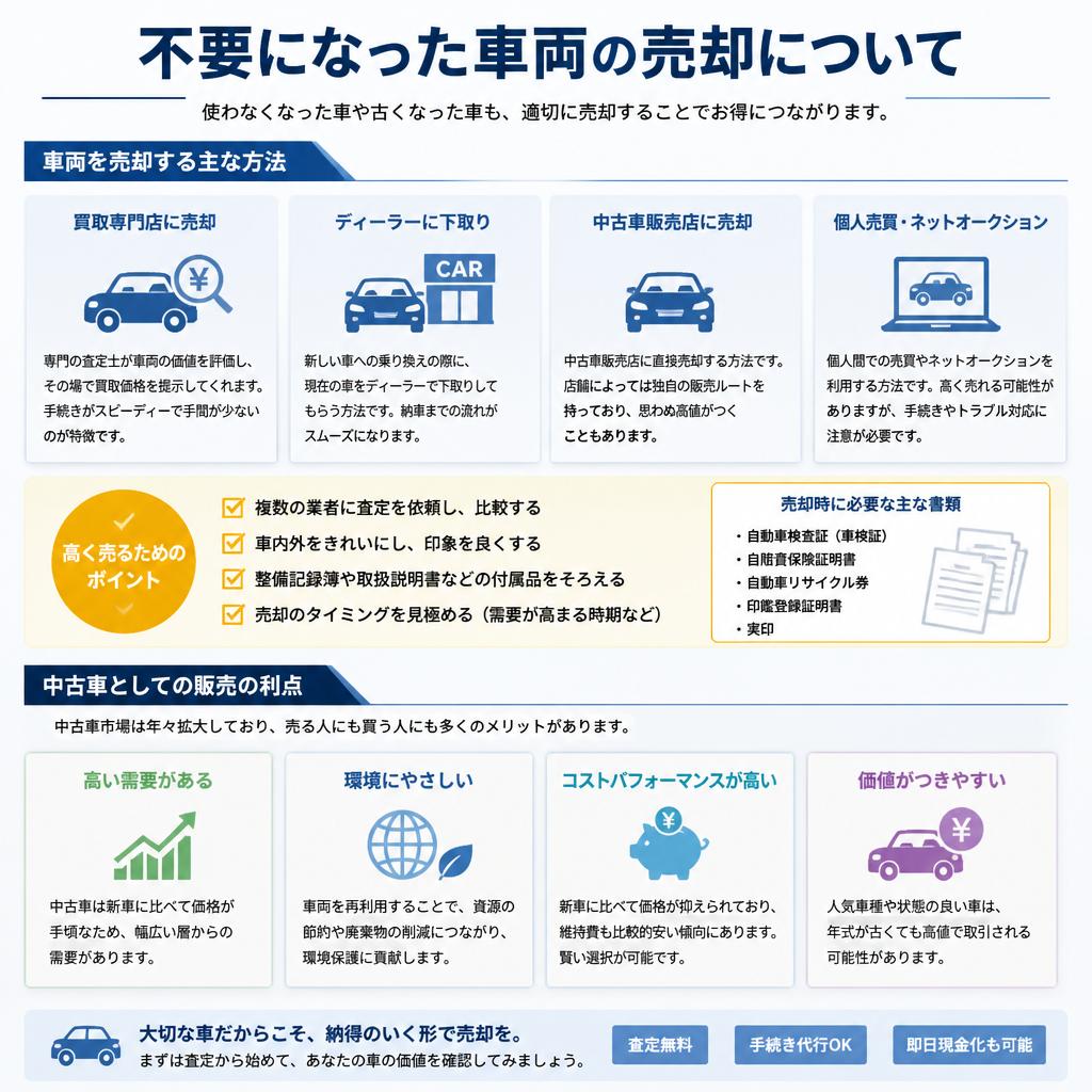 中古車販売における選択肢