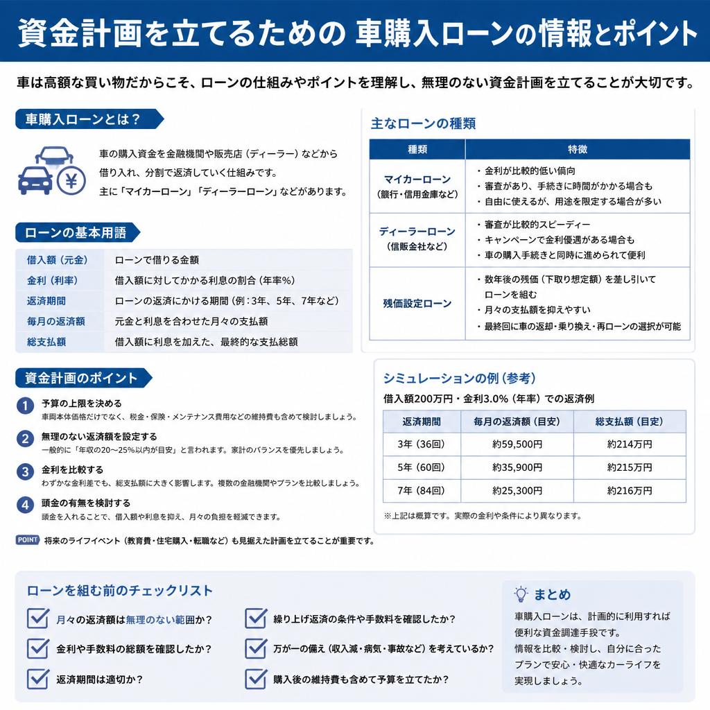 4. 車購入ローンの賢い活用法