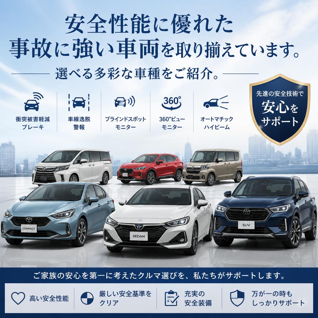 事故に強い車両のラインアップ