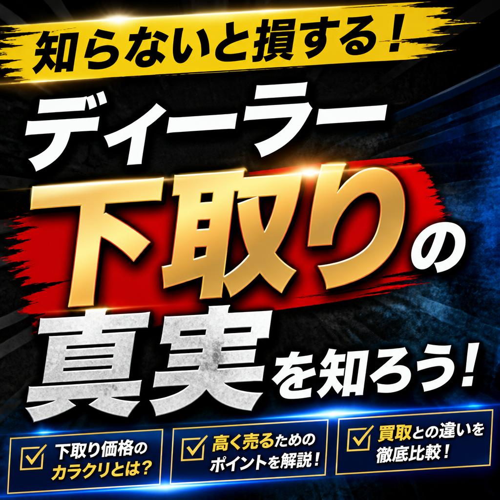 知らないと損する！ディーラー下取りの真実を知ろう！