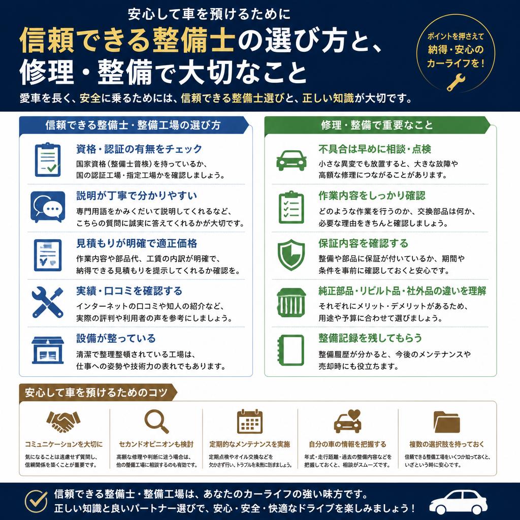 2. 整備士を選ぶ際のポイント