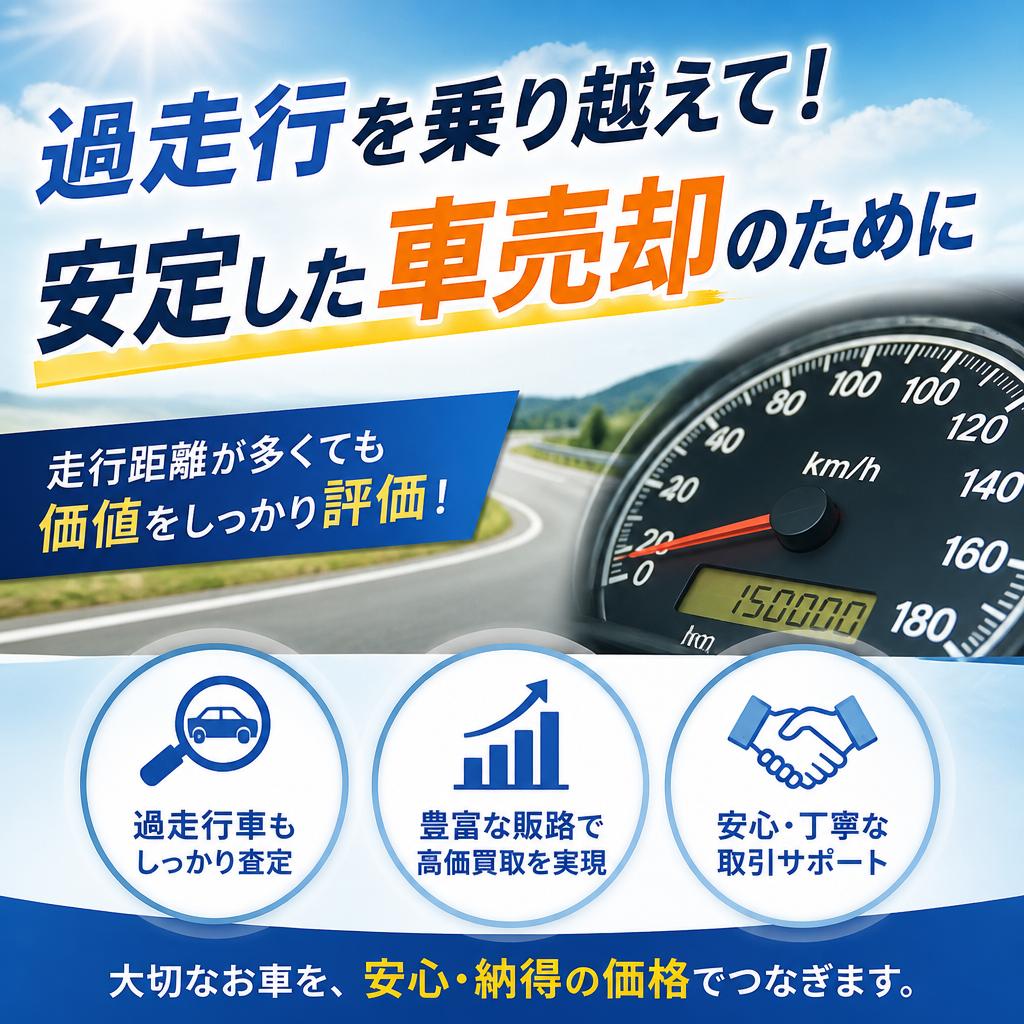 過走行を乗り越えて！安定した車売却のために