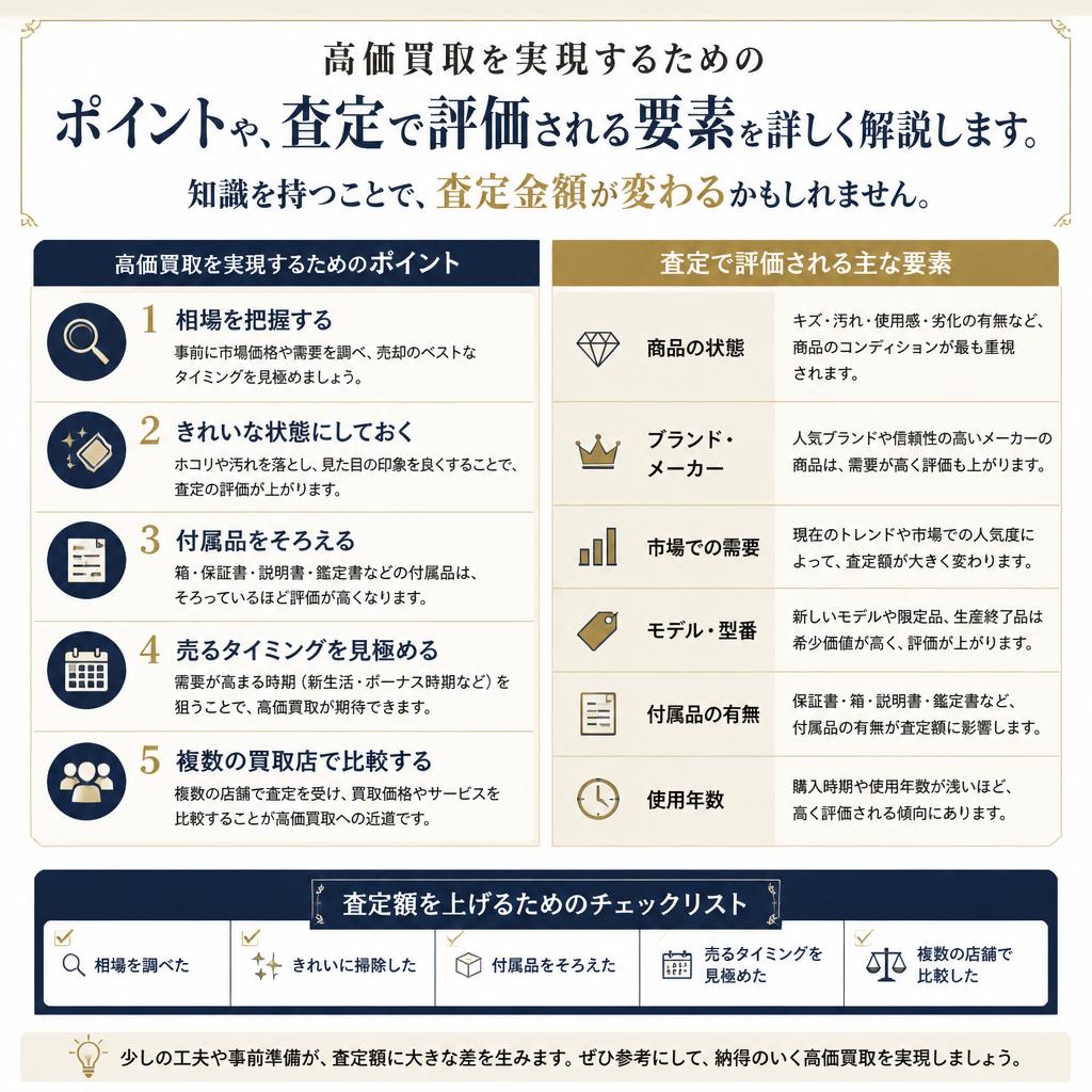 高価買取のコツを理解しよう