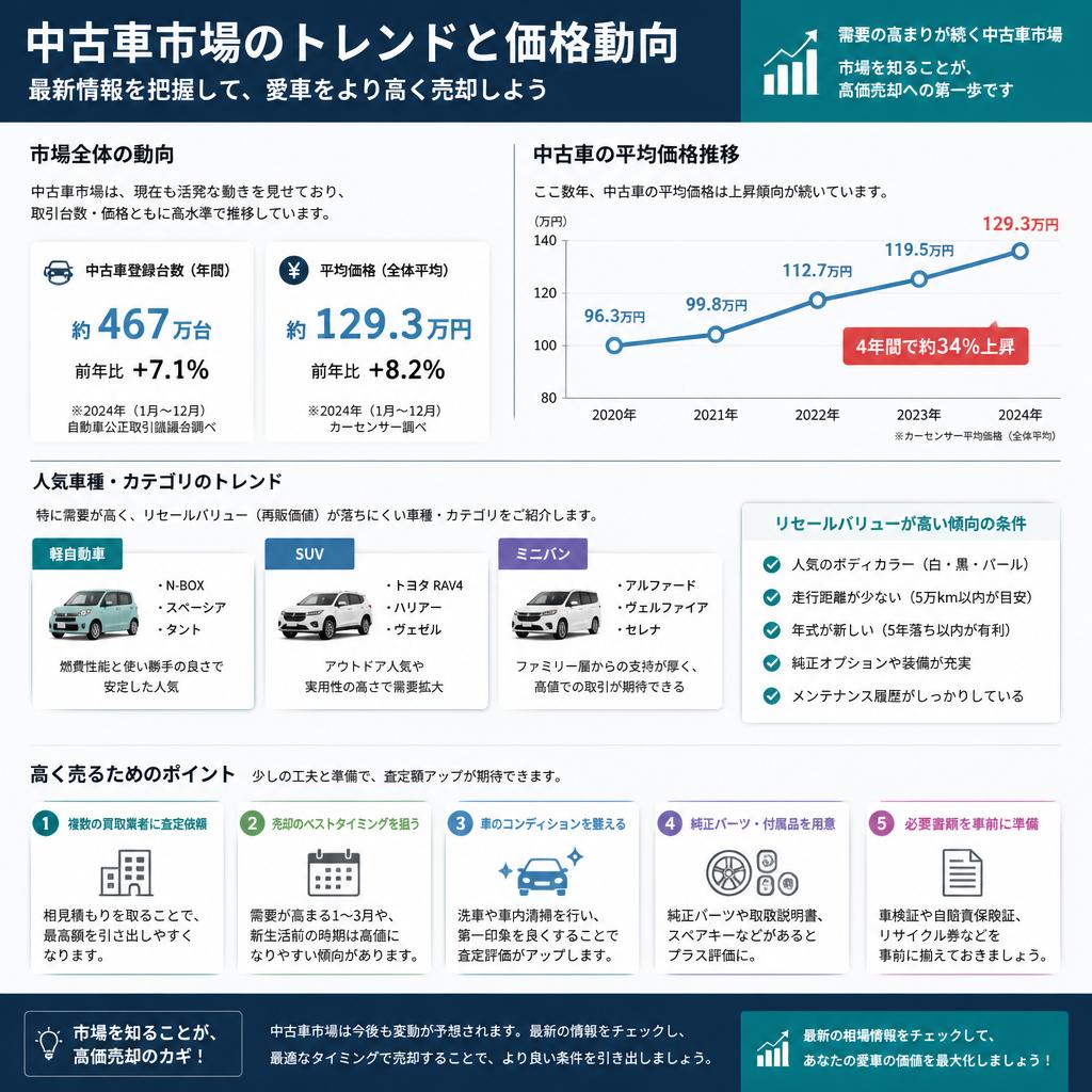中古車市場の動向に注目