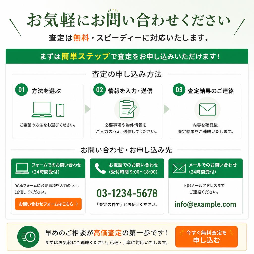 今すぐ無料査定を申し込もう！