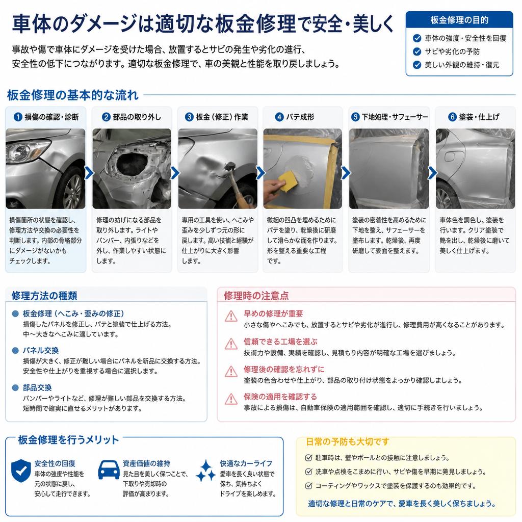 板金修理の方法とポイント