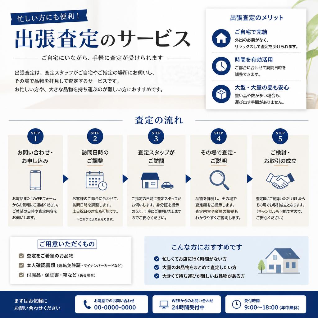 出張査定依頼方法