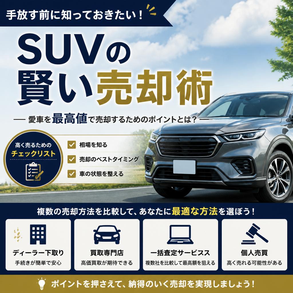 手放す前に知っておきたい！SUVの賢い売却術