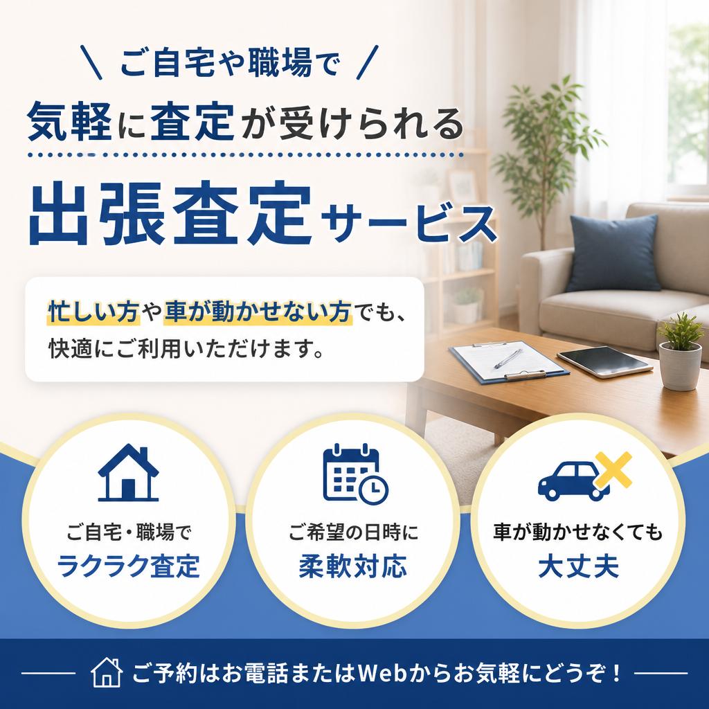 出張査定で手間いらず！