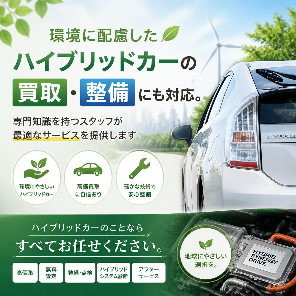ハイブリッドカーもお任せ!