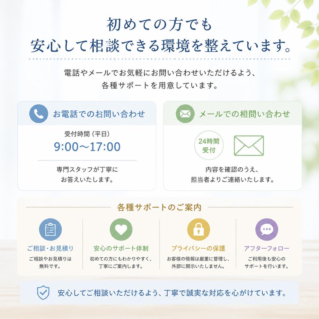 今すぐお問い合わせを！
