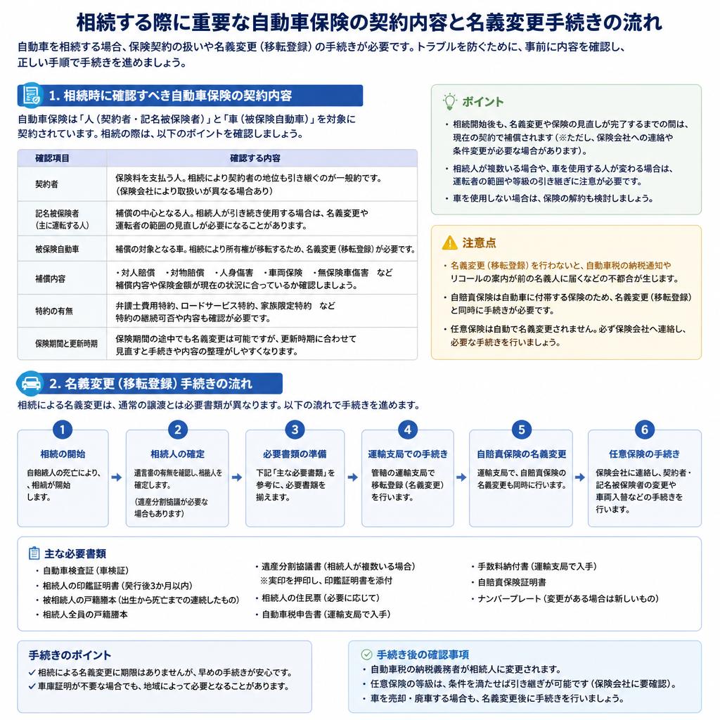 自動車保険の確認が必須！