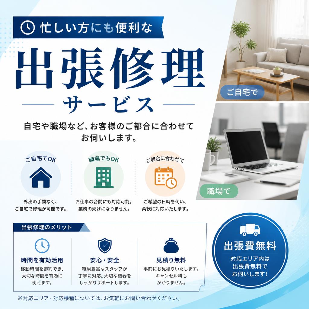 4. 出張サービスで即対応!