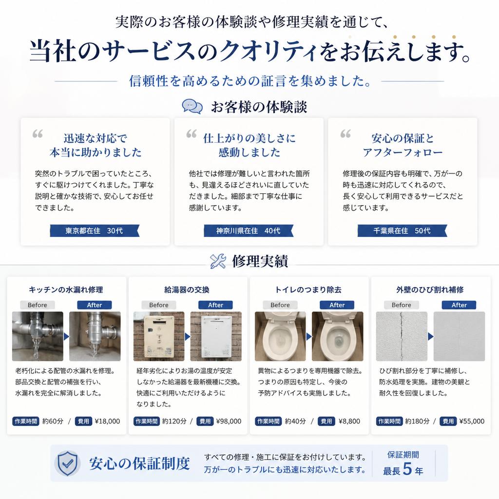 5. お客様の声・実績紹介
