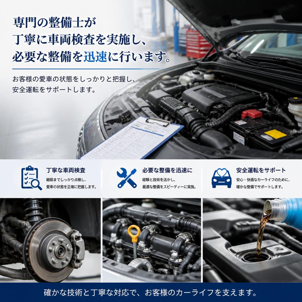 2. 専門の整備士による徹底した車両検査