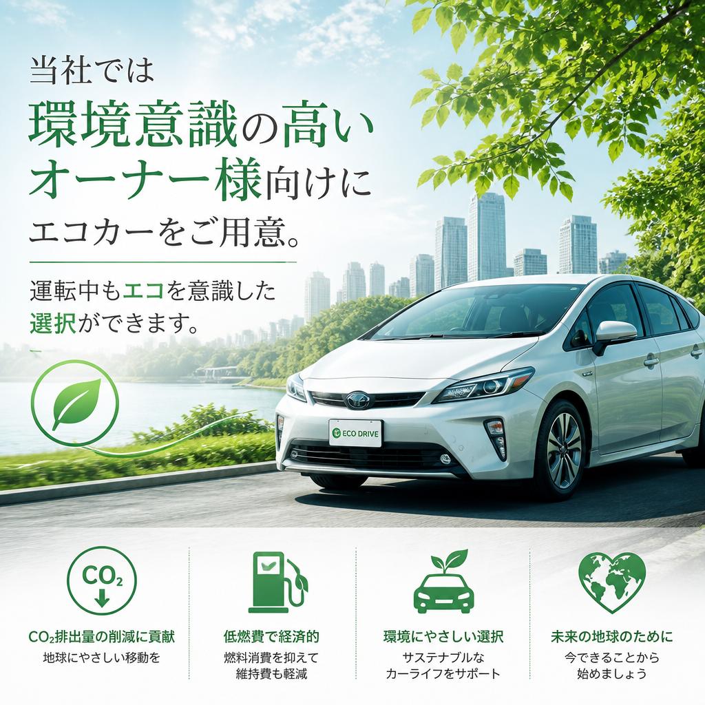 エコカーで環境に優しい移動