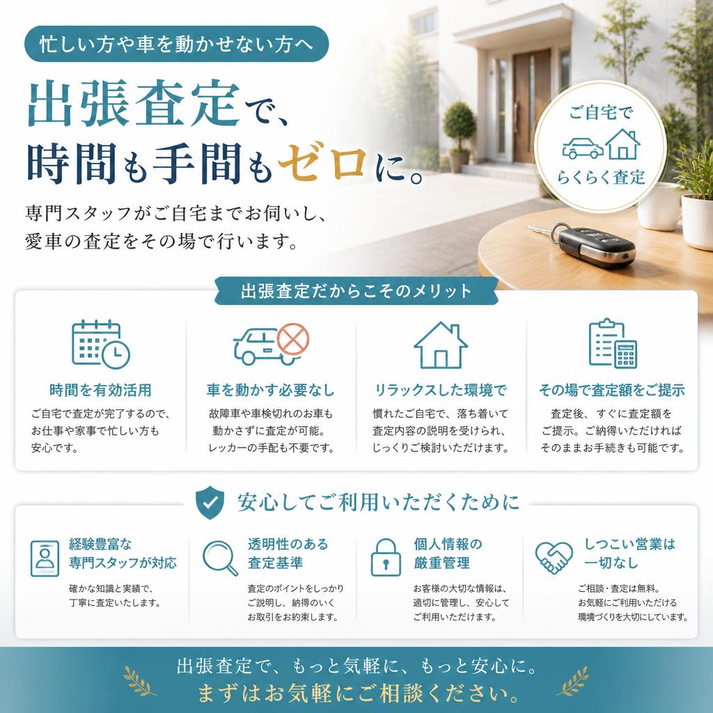 出張査定の安心感