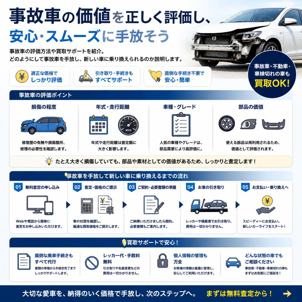 5. 事故車の対応策と買取サービス