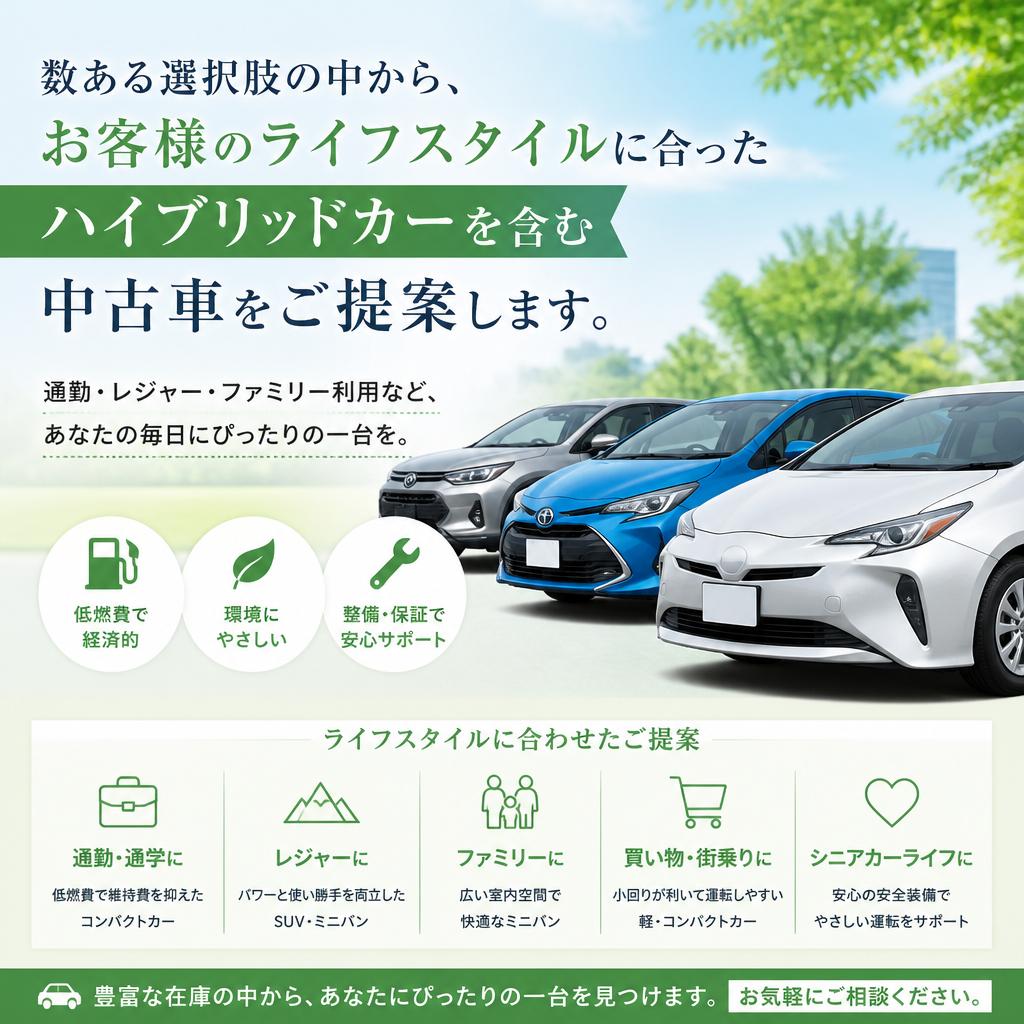 多彩な中古車選び