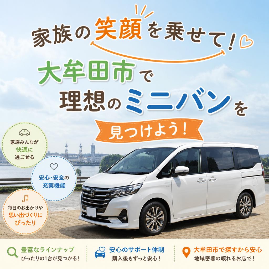 家族の笑顔を乗せて！大牟田市で理想のミニバンを見つけよう！