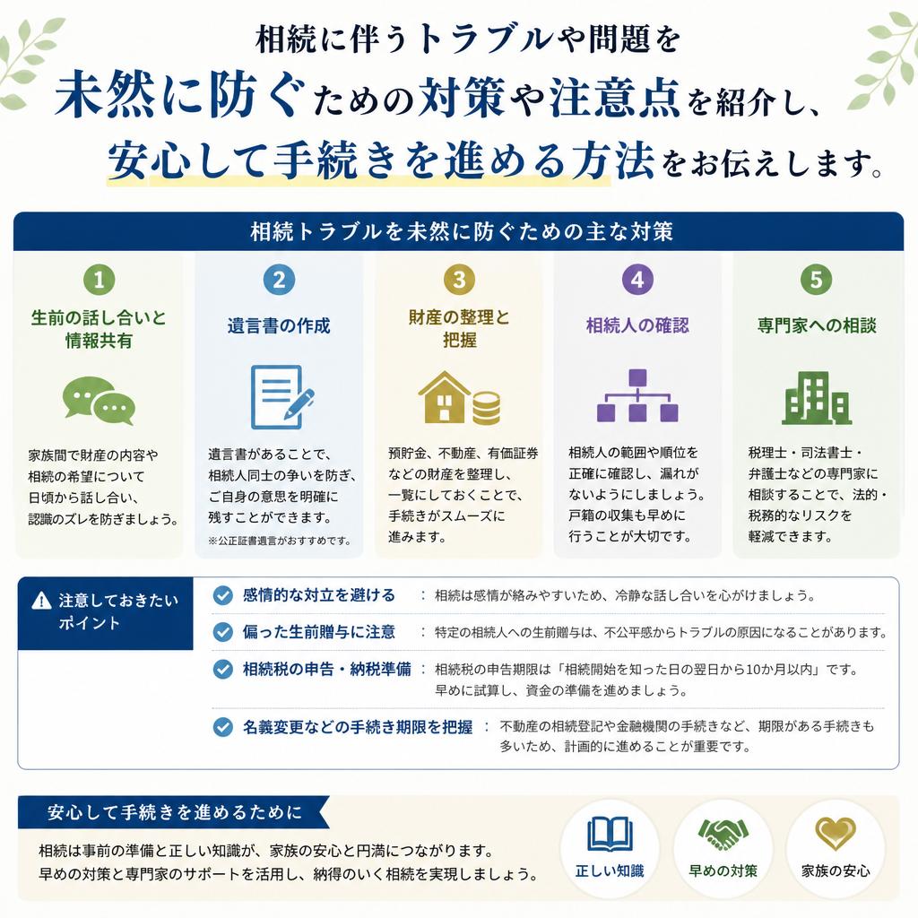トラブルを避けるために