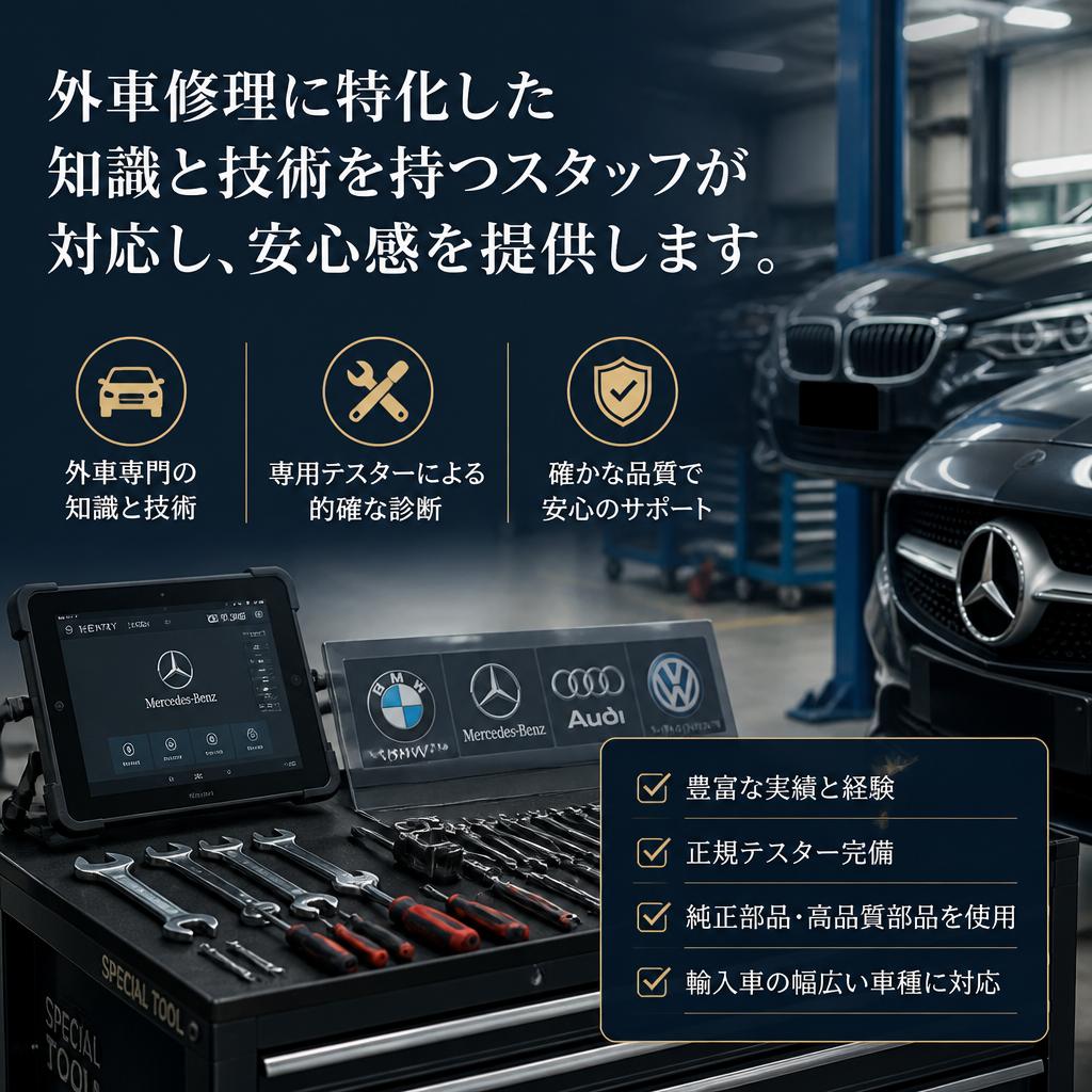 外車修理の専門性