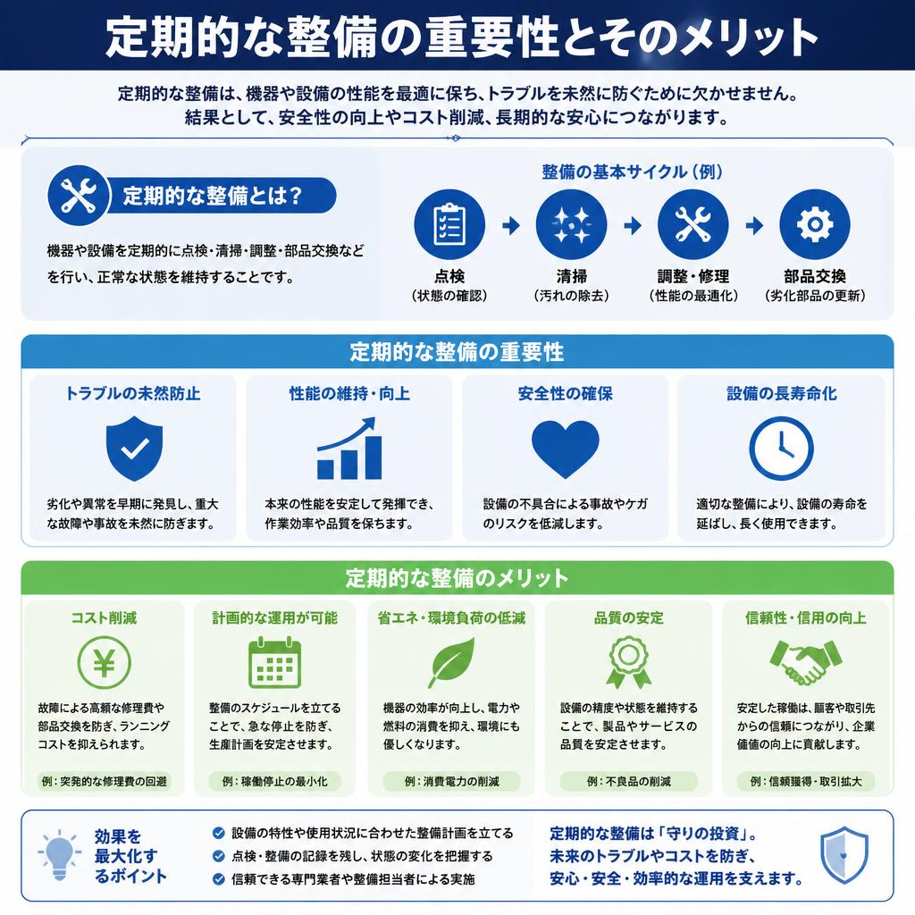整備・保守管理の重要性