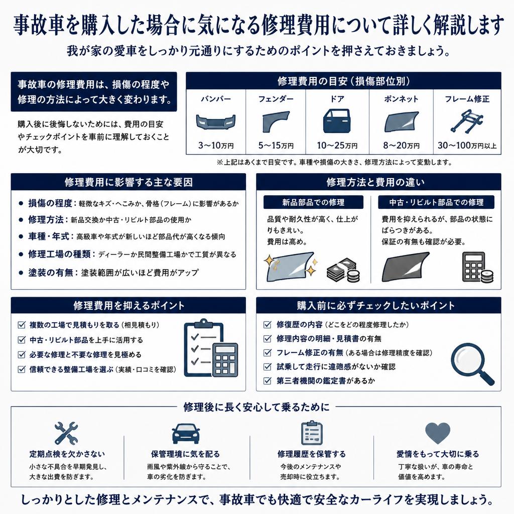 事故車の修理費用について