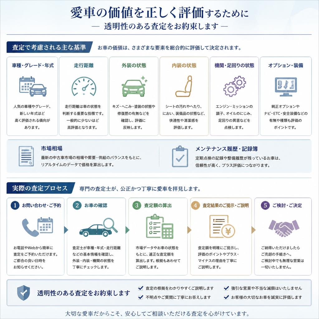 4. 車両評価の基準と査定方法を解説