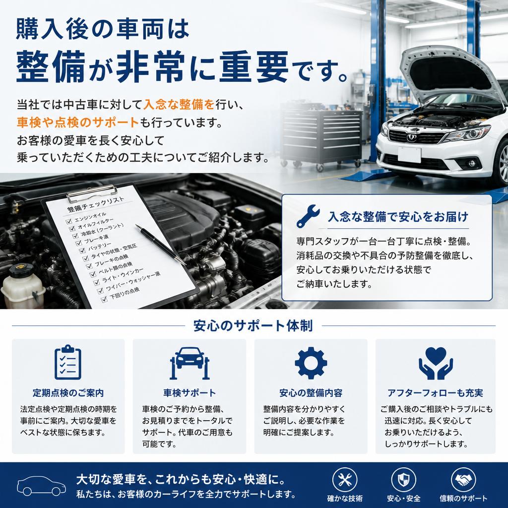 整備された中古車の重要性