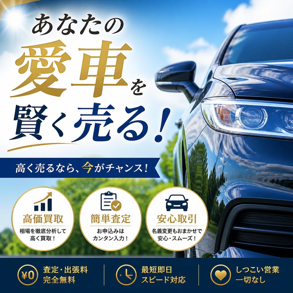あなたの愛車を賢く売る！