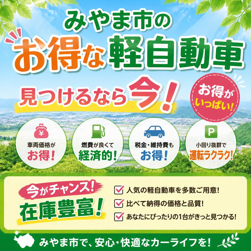 みやま市のお得な軽自動車、見つけるなら今！