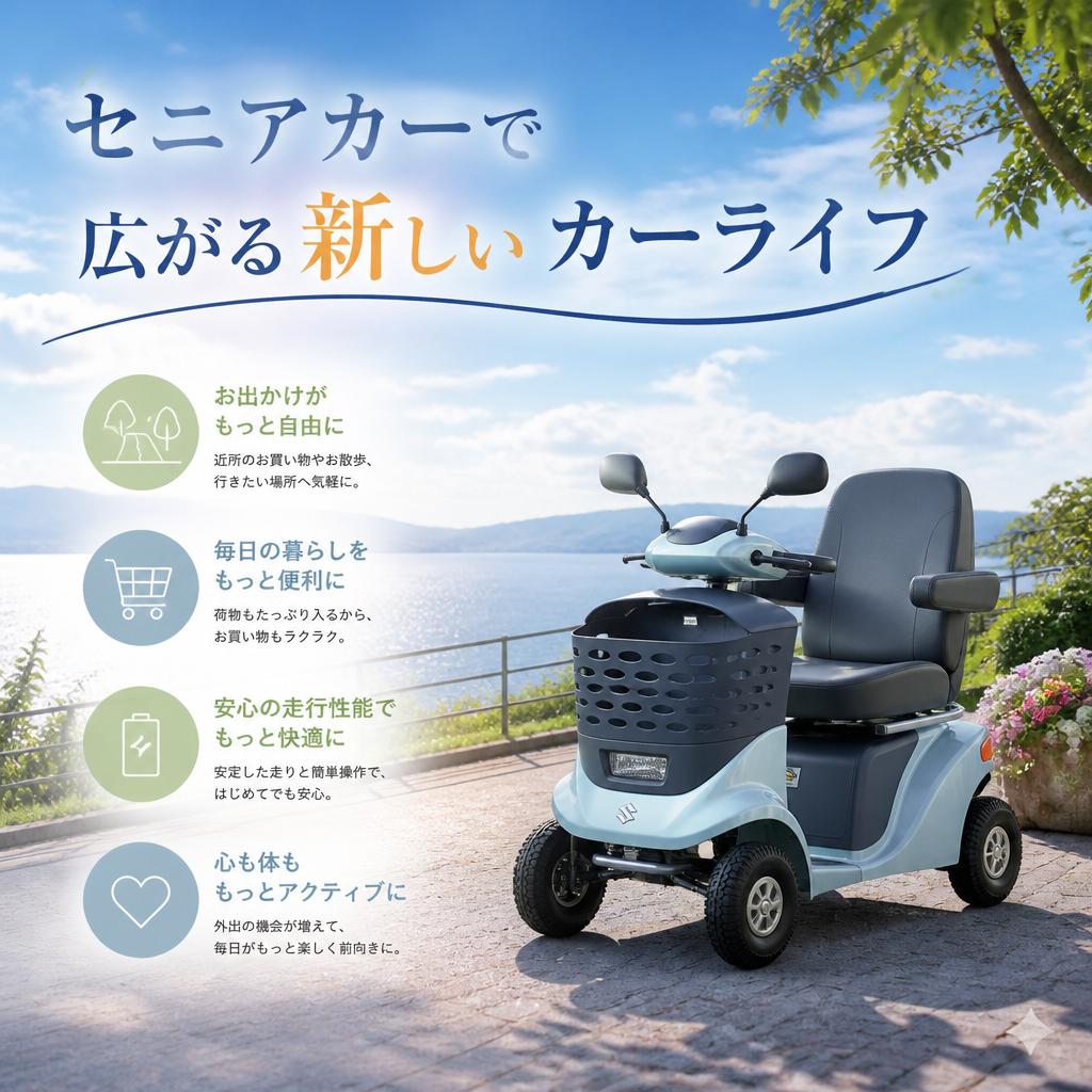 セニアカーで広がる新しいカーライフ