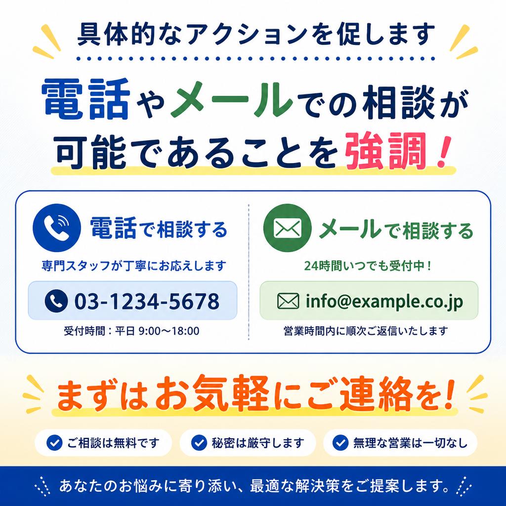 今すぐお問い合わせを！