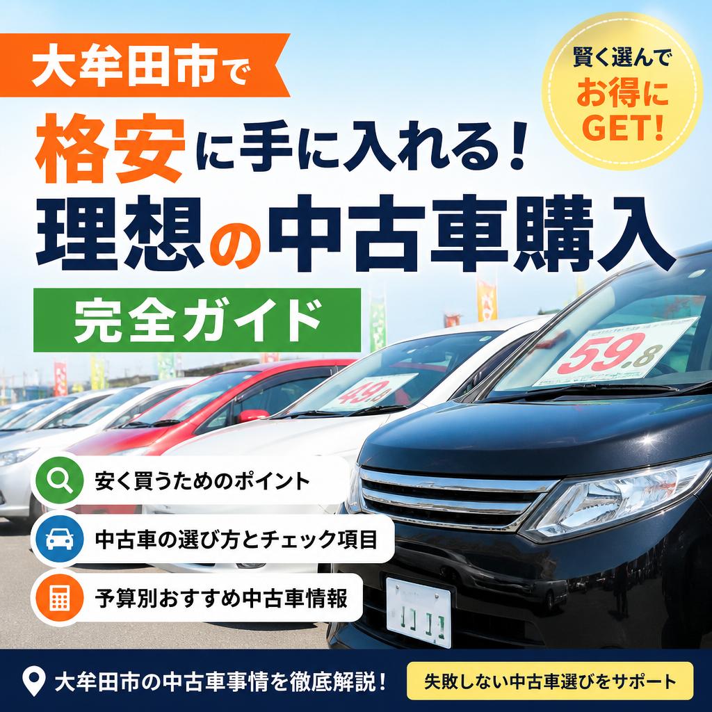 大牟田市で格安に手に入れる！理想の中古車購入完全ガイド