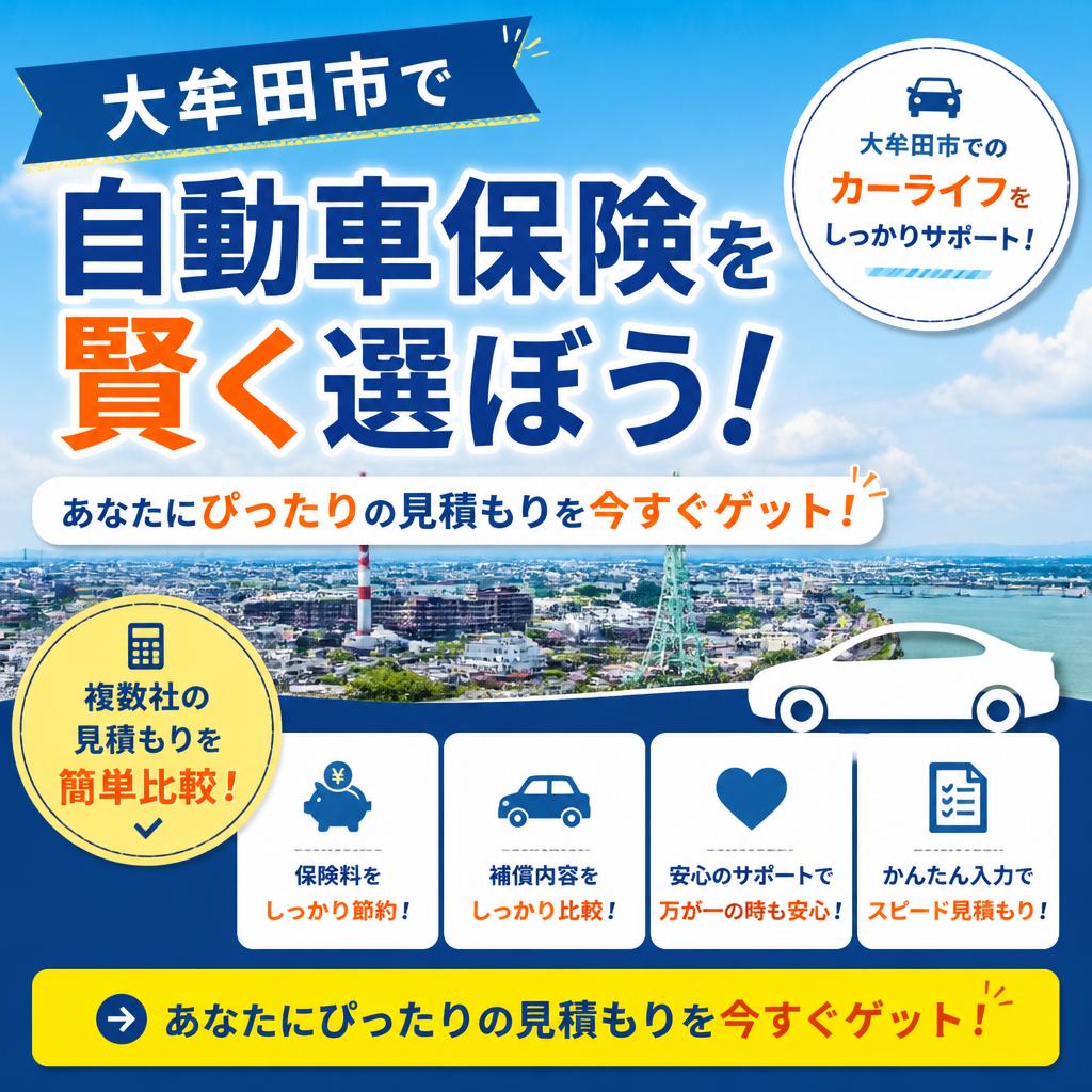 大牟田市で自動車保険を賢く選ぼう！あなたにぴったりの見積もりを今すぐゲット！