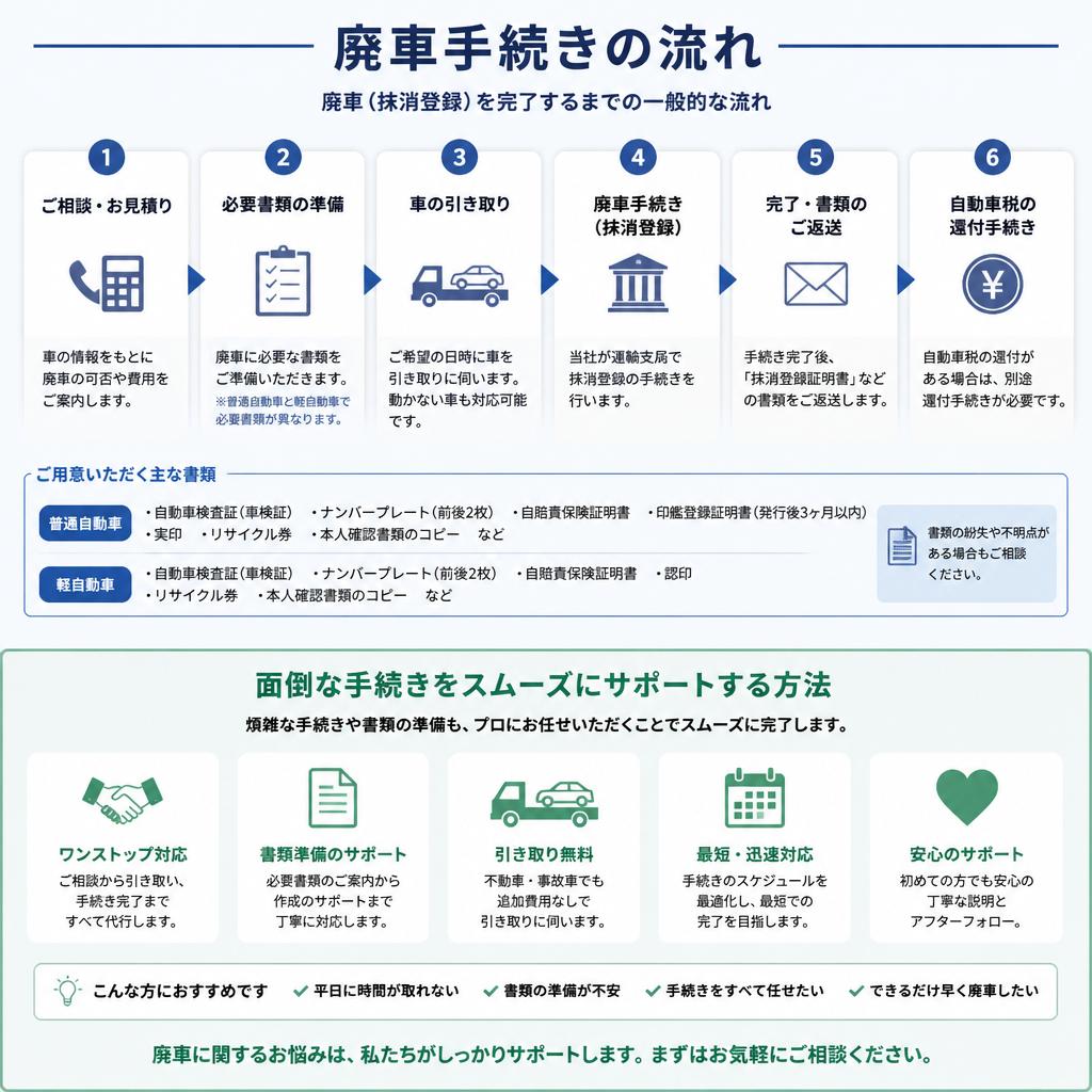 廃車手続きサポート