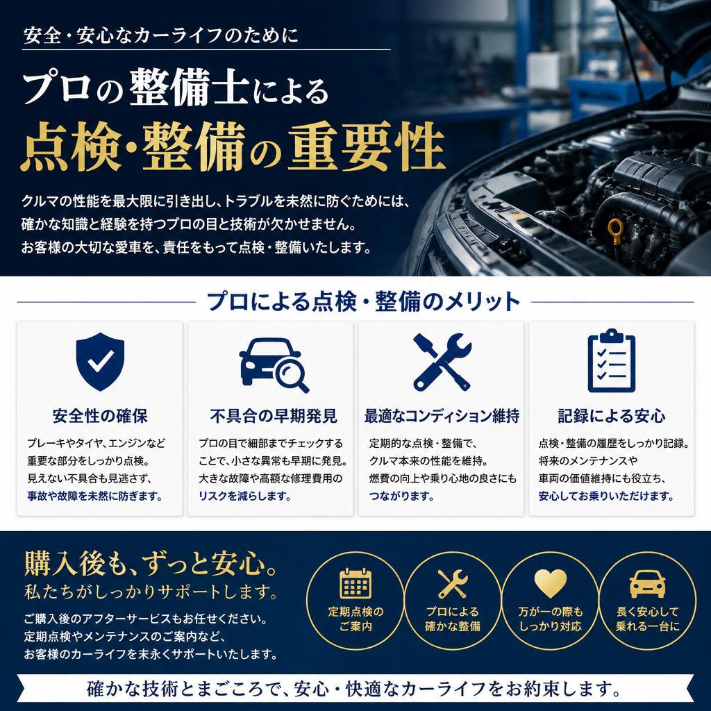 整備士がしっかりサポート！