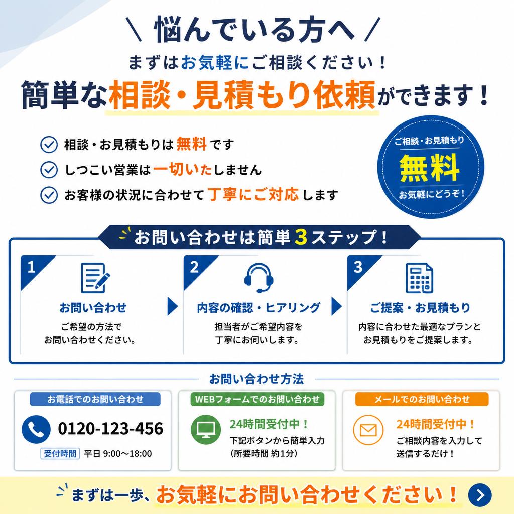 お気軽にお問い合わせを！
