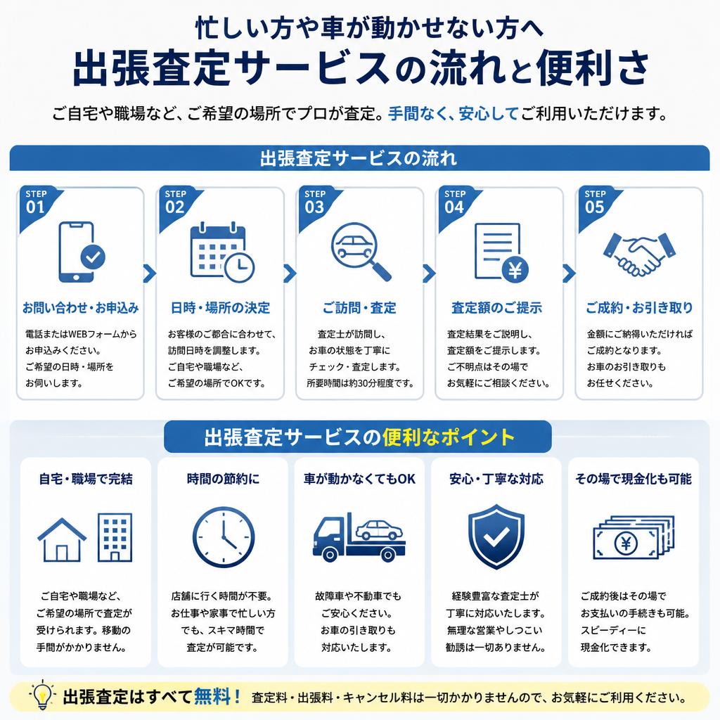 出張査定の便利さ