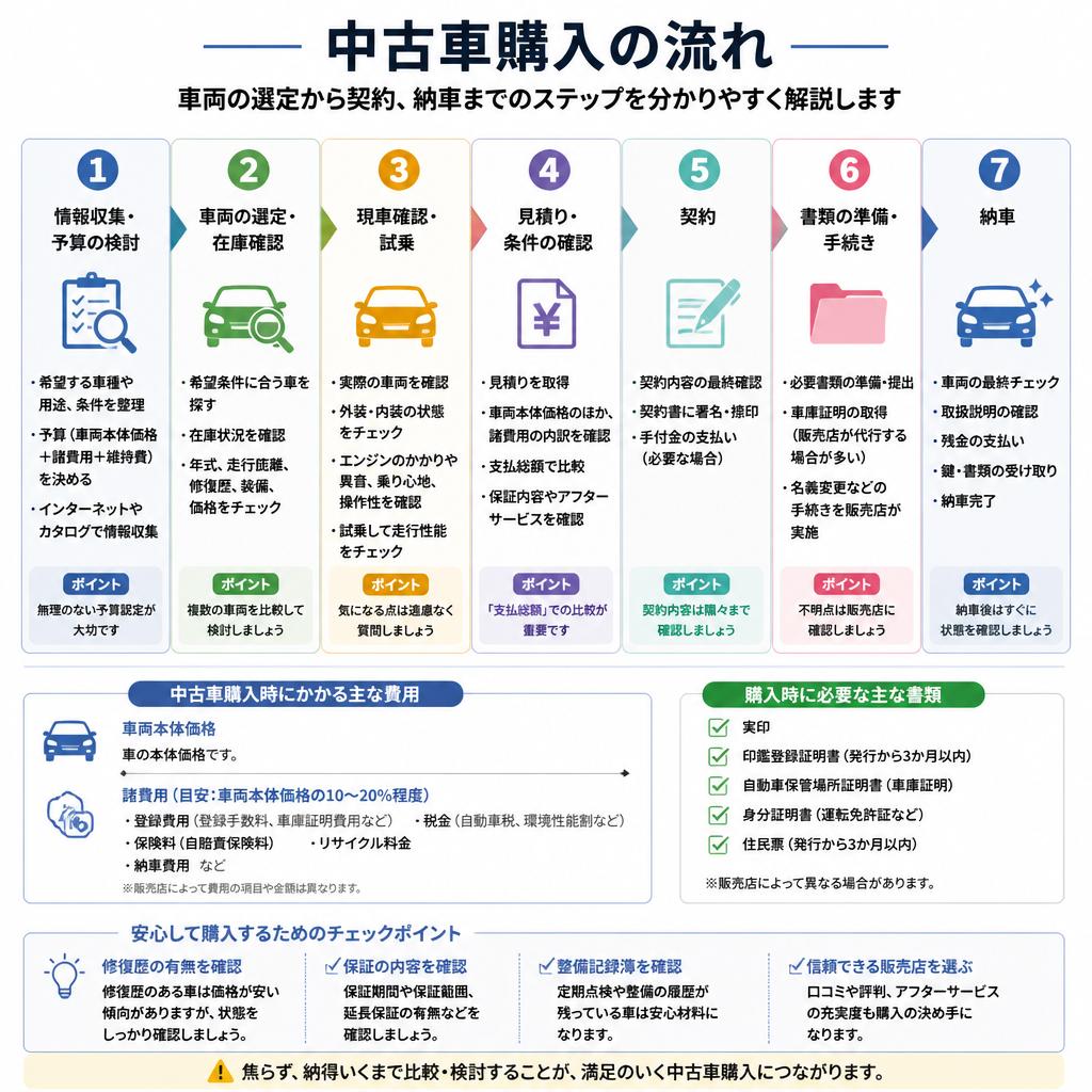 中古車購入のステップバイステップガイド