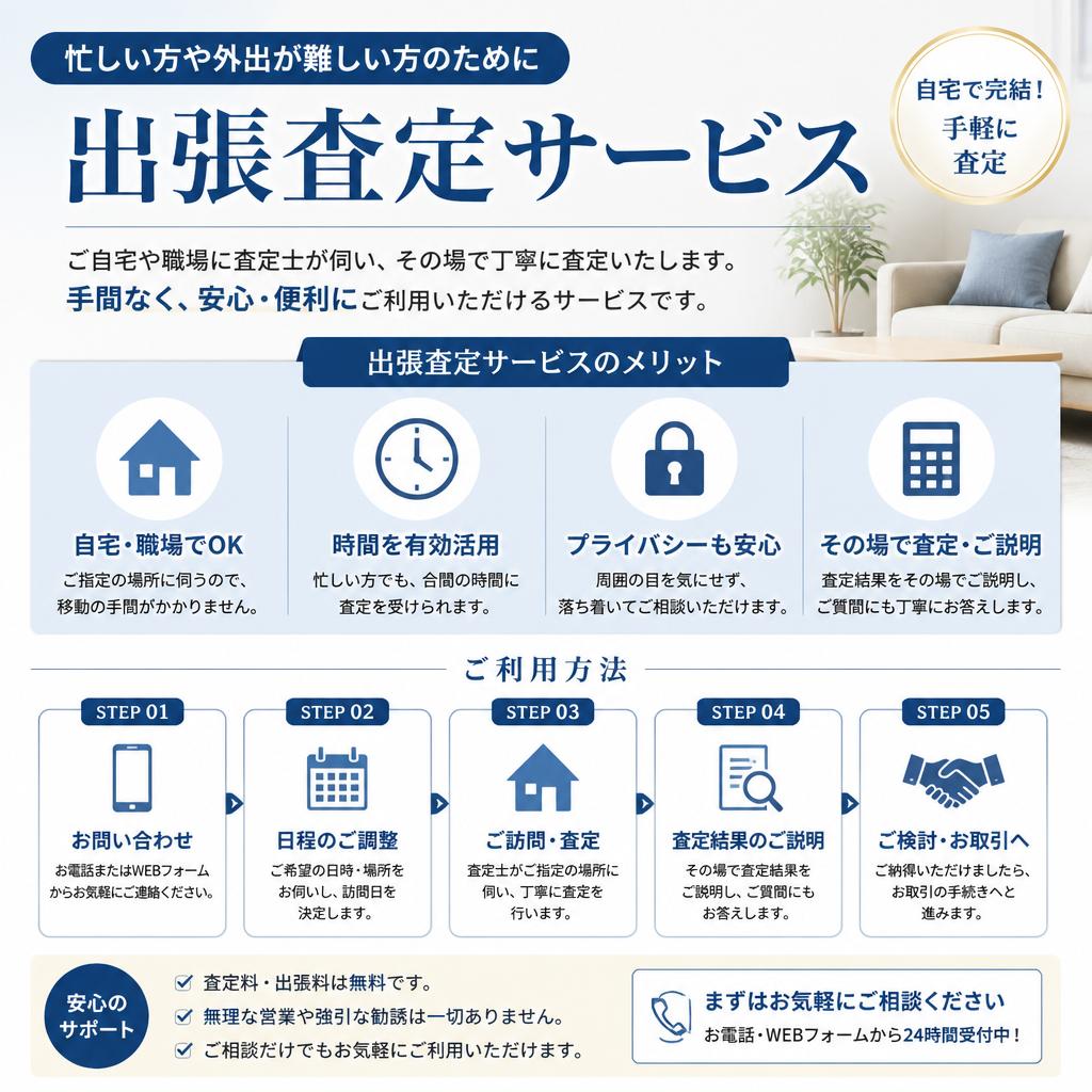 お得な出張査定サービスの紹介