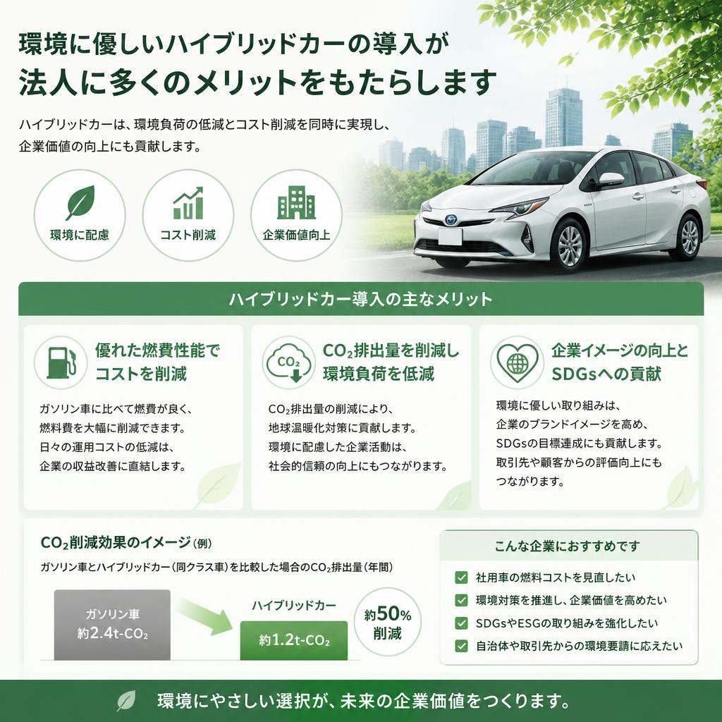 ハイブリッドカーのメリット