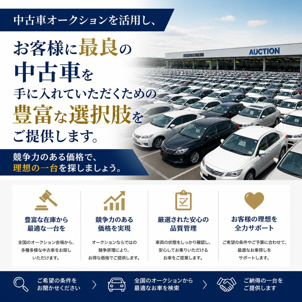 中古車オークションの魅力
