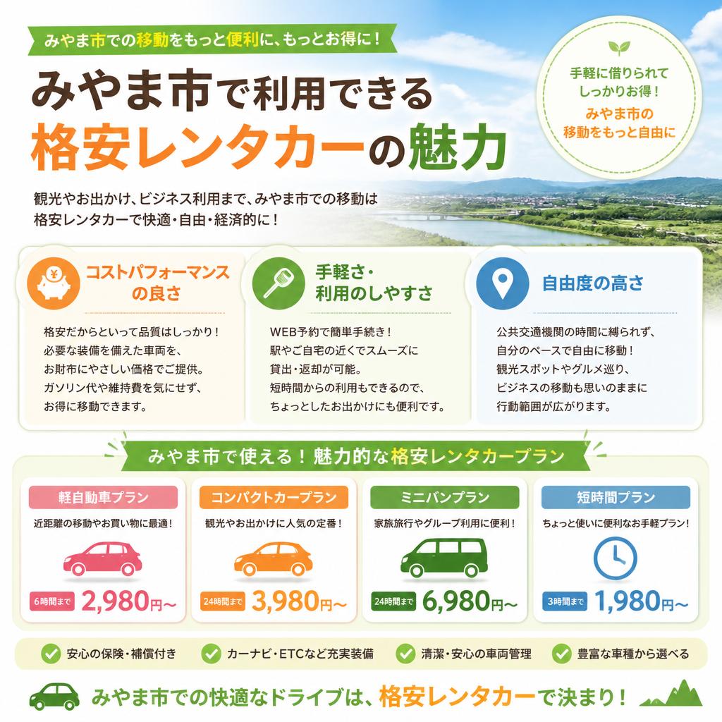 格安レンタカーのメリット
