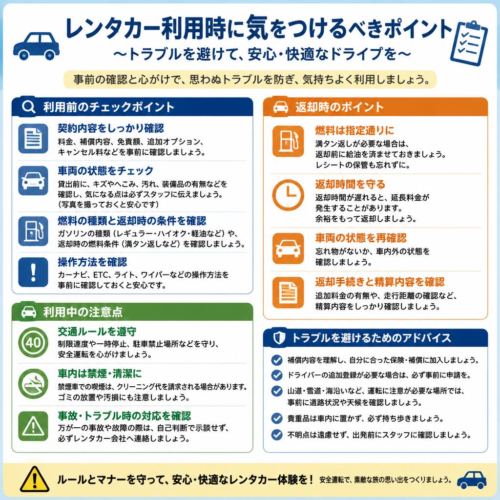 利用時のポイントと注意事項