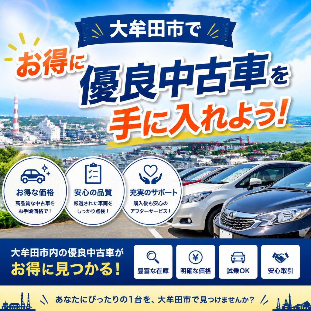 大牟田市でお得に優良中古車を手に入れよう！
