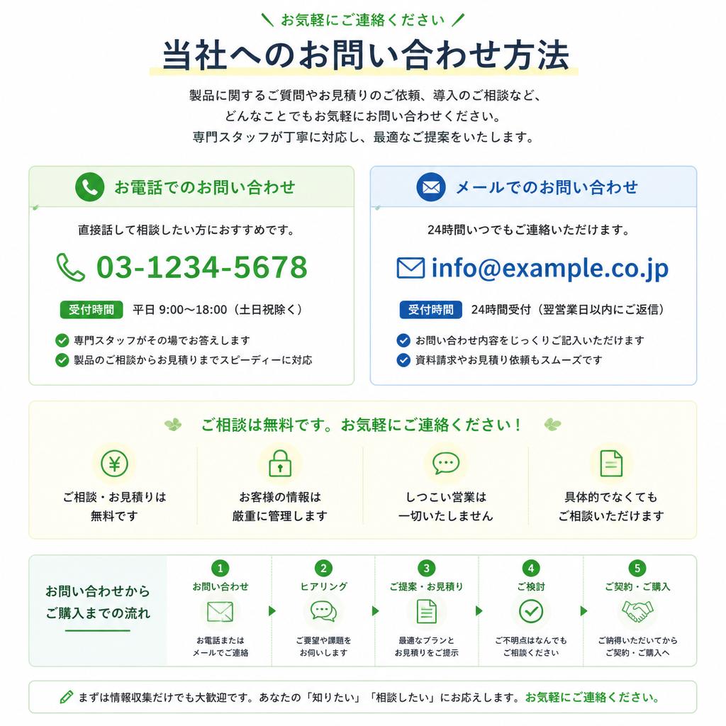 お気軽にお問い合わせください！