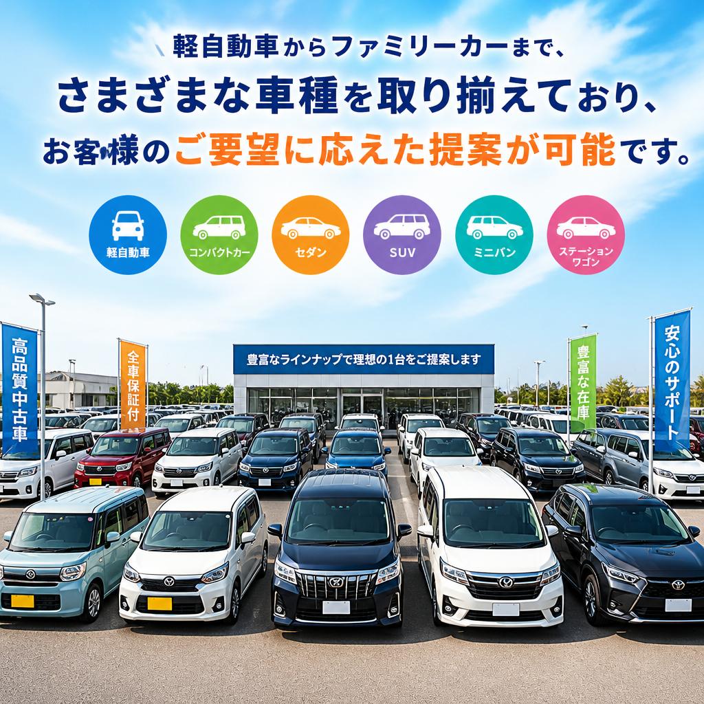 豊富な車両販売メニュー