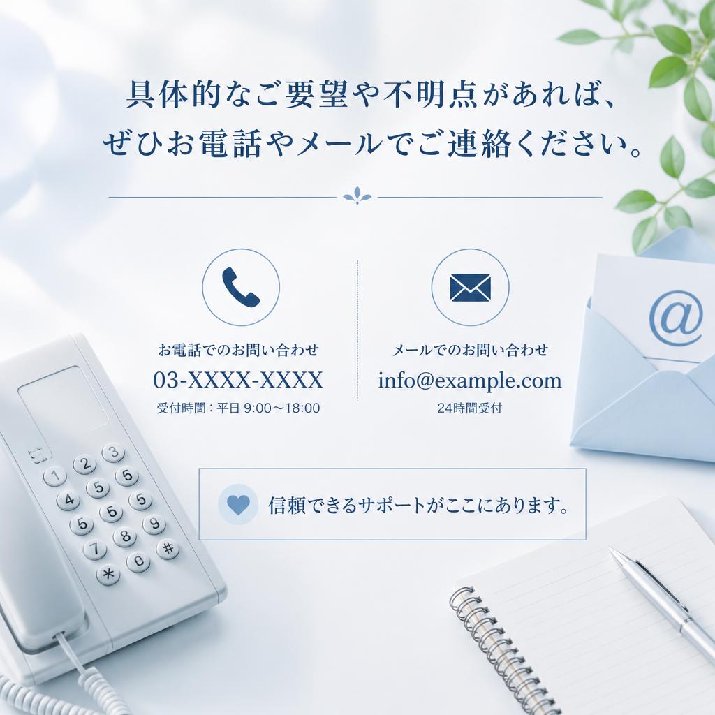 今すぐお問い合わせを！